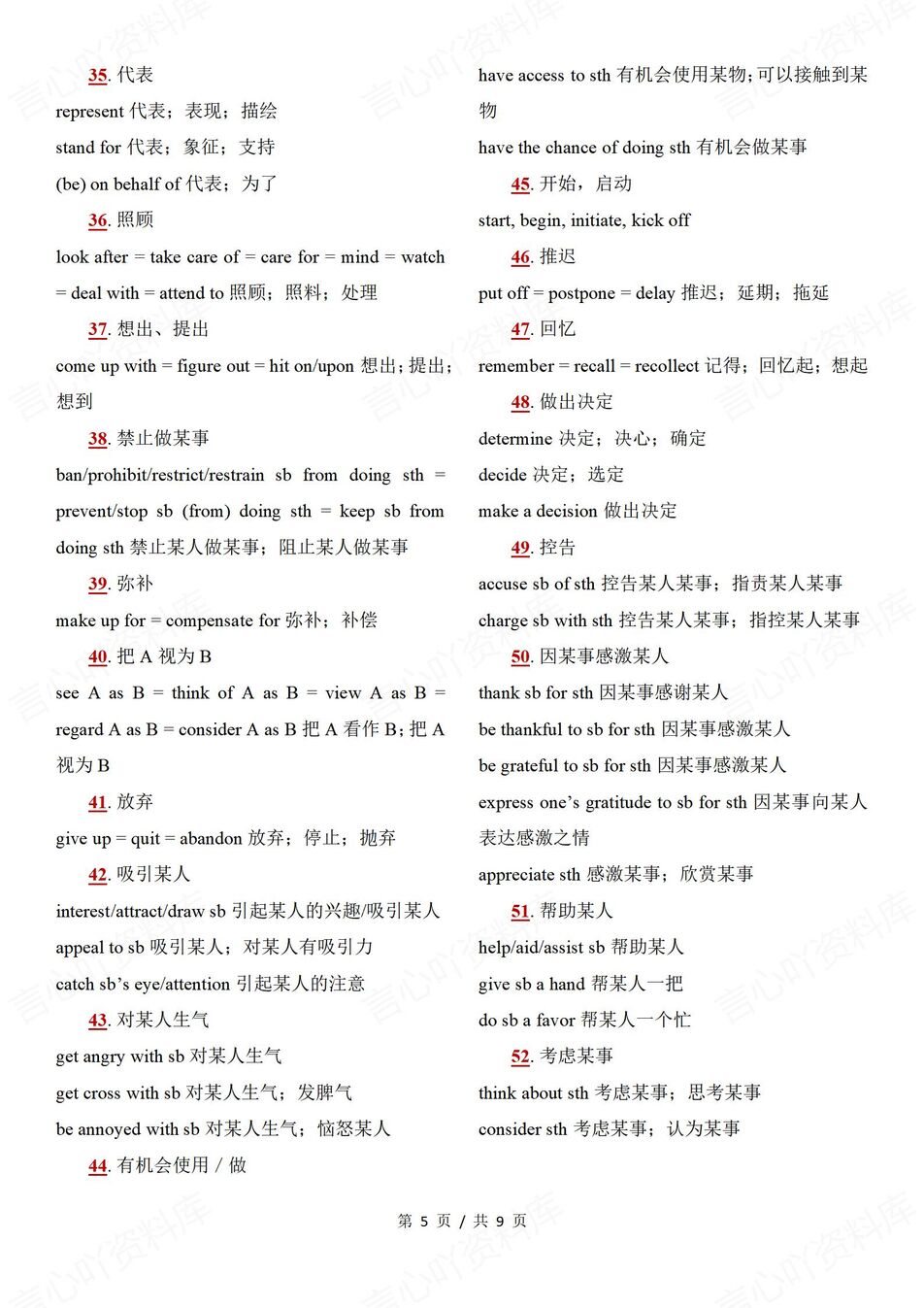 高中英语-高考复习100组高频常见同义词替换清单高考英语复习（全）插图高中英语4