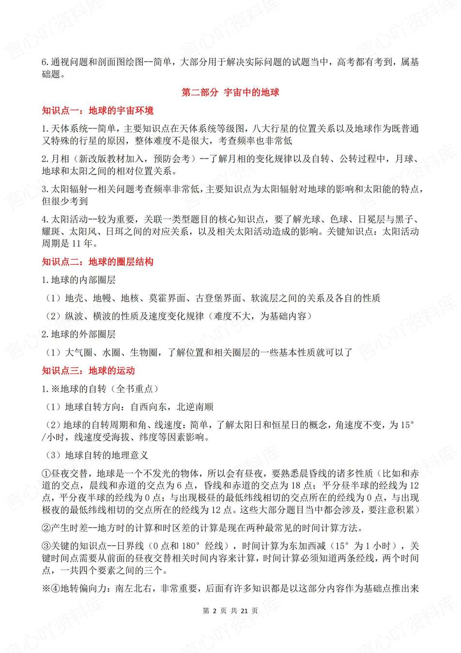 高中地理-高考复习15专项重要知识点梳理汇总高考知识汇总插图高中地理1