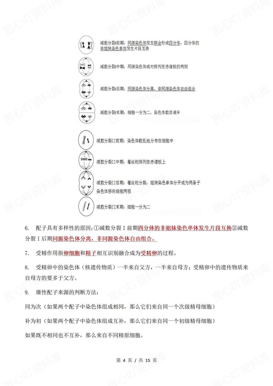高中生物-必修二重点划线基础知识总结《遗传与进化》专项插图高中生物3